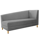 Ver imagem 1 de Recamier Valéria 185cm Lado Esquerdo de Quem Senta Sala de Estar Suede Cinza - Incasa Decor