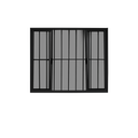 Ver imagem 3 de Vitrô 4 Folhas de Correr Aluminio Preto com Grade 1,00x1,80 Linha 18 Modular