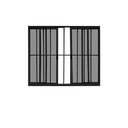 Ver imagem 2 de Vitrô 4 Folhas de Correr Aluminio Preto com Grade 1,00x1,80 Linha 18 Modular