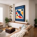 Ver imagem 4 de Quadro Canvas Abstrato Matisse 4 Cores 90x60cm Mold Preta