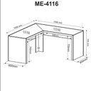 Ver imagem 5 de Kit para Escritório com Mesa em L e Balcão 2 Portas no Cor:nogal