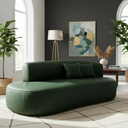 Ver imagem 2 de Sofá Orgânico Divã Estofado Sala Recepção Seed 180 Cm Zahav:courino Sintético Verde/ Courino Braça D