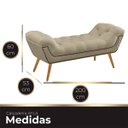 Ver imagem 4 de Recamier Estofada Casal King Size Ayla Veludo Bege Claro