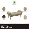 Recamier Estofada Casal King Size Ayla Veludo Bege Claro - 5