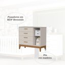 Ver imagem 5 de Comoda Sapateira Flip 1 Porta 4 Gaveta Areia