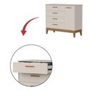 Ver imagem 4 de Comoda Sapateira Flip 1 Porta 4 Gaveta Areia
