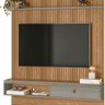 Painel Home Lumini Ripado para Tv até 65\' -casa Chick Amêndoa-titânio - 4