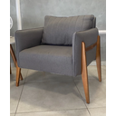 Ver imagem 1 de Poltrona Decorativa Orion com Pés em Madeira Maciça - Gustavo Decor