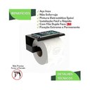 Ver imagem 6 de Porta Papel Higienico Suporte Papeleira Preto F.elg