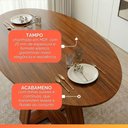 Ver imagem 3 de Conjunto Sala de Jantar Vick 6 Lugares Tampo MDF Oval Base em X Cadeiras Tati Linho Madeirado