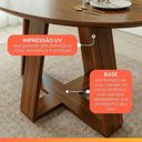 Ver imagem 7 de Conjunto Sala de Jantar Vick 6 Lugares Tampo MDF Oval Base em X Cadeiras Tati Linho Madeirado