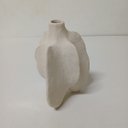 Ver imagem 3 de Vaso Decorativo de Cerâmica Branco 16x12x12cm Enfeite Sala Mesa Estante Aparador