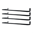 Ver imagem 2 de 4 Cabideiros Araras Ambientes Residenciais Comerciais Fixos de Parede 80cm Estrutura Curvada Aço