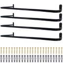 Ver imagem 1 de 4 Cabideiros Araras Ambientes Residenciais Comerciais Fixos de Parede 80cm Estrutura Curvada Aço