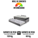 Ver imagem 6 de Bicama Box Solteiro Linho 88x188x28 Cm com Colchão Adapto Molas Ensacadas e Colchão Auxiliar