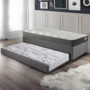 Ver imagem 3 de Bicama Box Solteiro Linho 88x188x28 Cm com Colchão Adapto Molas Ensacadas e Colchão Auxiliar