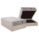 Ver imagem 1 de Cama Box Baú Casal: Colchão Molas MasterPocket Ensacadas Orthoflex Pleasure + Base CRC Suede Clean(1