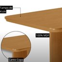 Ver imagem 6 de Mesa de Jantar Olimpia 120cm Tampo MDF Laminado Canto Copo com 4 Cadeiras Aline