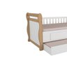 Cama de Babá Maria C/ 2 Gavetas e Auxiliar Branco - Peroba - 6