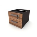 Ver imagem 4 de Mesa Escritório 1,80m X 0,70m com Gaveteiro 2 Gavetas F5 Cor:nogal com Preto