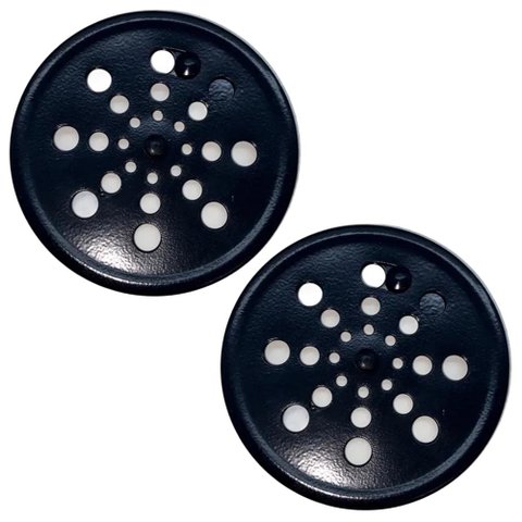 Kit 2 Ralo Grelha Inox Preto Banheiro Redondo 15x15 C Fecho
