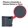 Caixas/cesto Organizador Rattan Preto 8,8 Litros - 6