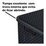 Caixas/cesto Organizador Rattan Preto 8,8 Litros - 7