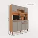 Ver imagem 3 de Armário de Cozinha Roma 100% MDF 7 Portas e 1 Gaveta