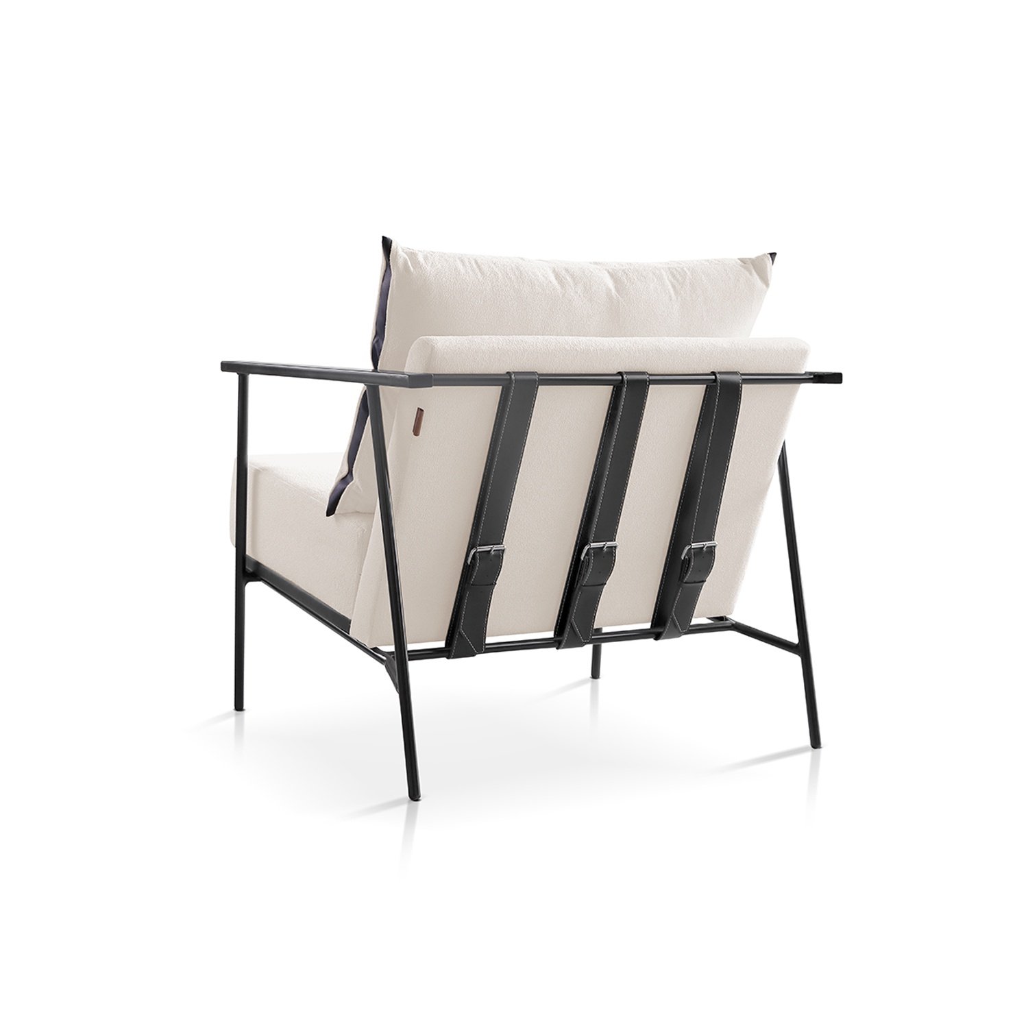 Poltrona Decorativa Sala Estar Alice Bouclê Cor:offwhite - 3