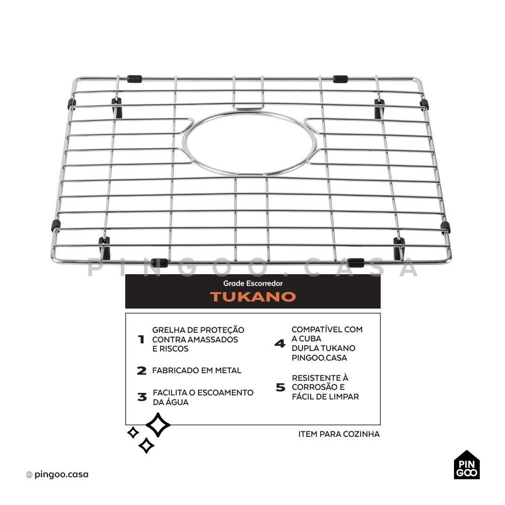 Grade Escorredor Tukano Pingoo.casa - Prata - 2
