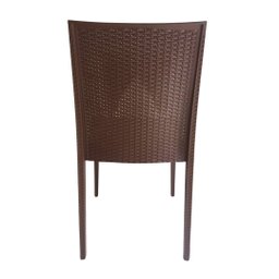 Conjunto 4 Cadeiras Rattan Polipropileno Aconchegante e Leve:marrom - 3