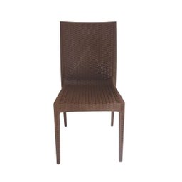 Conjunto 4 Cadeiras Rattan Polipropileno Aconchegante e Leve:marrom - 5
