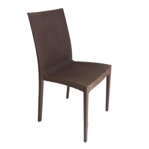 Conjunto 4 Cadeiras Rattan Polipropileno Aconchegante e Leve:marrom