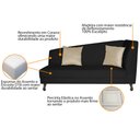 Ver imagem 4 de Recamier Heitor 140cm com Almofada Lado Esquerdo Sintético Preto/bege