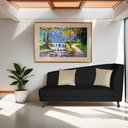 Ver imagem 2 de Recamier Heitor 140cm com Almofada Lado Esquerdo Sintético Preto/bege