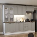 Ver imagem 1 de Cozinha Completa 12PTS 3GAVS s/Tpo Iluminata Branco/Fendi