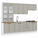 Ver imagem 2 de Cozinha Completa 12PTS 3GAVS s/Tpo Iluminata Branco/Fendi