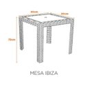 Ver imagem 3 de Kit com 4 Cadeiras e 1 Mesa Ibiza em Polipropileno com Tramas e Proteção UV Bege/Fendi