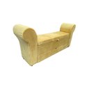 Ver imagem 5 de RECAMIER PUFF BAÚ SAPATEIRA COM BRAÇOS E GAVETA 1,58 CM PARA CAMA QUEEN SIZE - AMARELO
