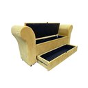 Ver imagem 2 de RECAMIER PUFF BAÚ SAPATEIRA COM BRAÇOS E GAVETA 1,58 CM PARA CAMA QUEEN SIZE - AMARELO