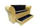 Ver imagem 2 de RECAMIER PUFF BAÚ SAPATEIRA COM BRAÇOS E GAVETA 1,58 CM PARA CAMA QUEEN SIZE - AMARELO