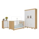 Ver imagem 2 de Quarto de Bebê Completo com Berço Americano 3 em 1 Ternura Multimóveis Mp4651 Madeirado/branco