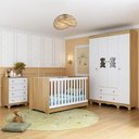 Ver imagem 1 de Quarto de Bebê Completo com Berço Americano 3 em 1 Ternura Multimóveis Mp4651 Madeirado/branco