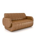 Ver imagem 2 de Sofá Decorativo Living Sala de Estar Bornéu 168cm Pés de Madeira Pu Caramelo G33 - Gran Belo