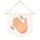 Ver imagem 1 de Flamula Emoji Dando Tchau