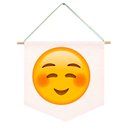 Ver imagem 1 de Flamula Emoji Feliz com Vergonha