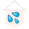 Flamula Emoji Gotas de Chuva - 1