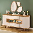 Ver imagem 5 de Cristaleira Lumina Off White Cinamomo com Buffet Murano Off White Cinamomo - Hb Móveis