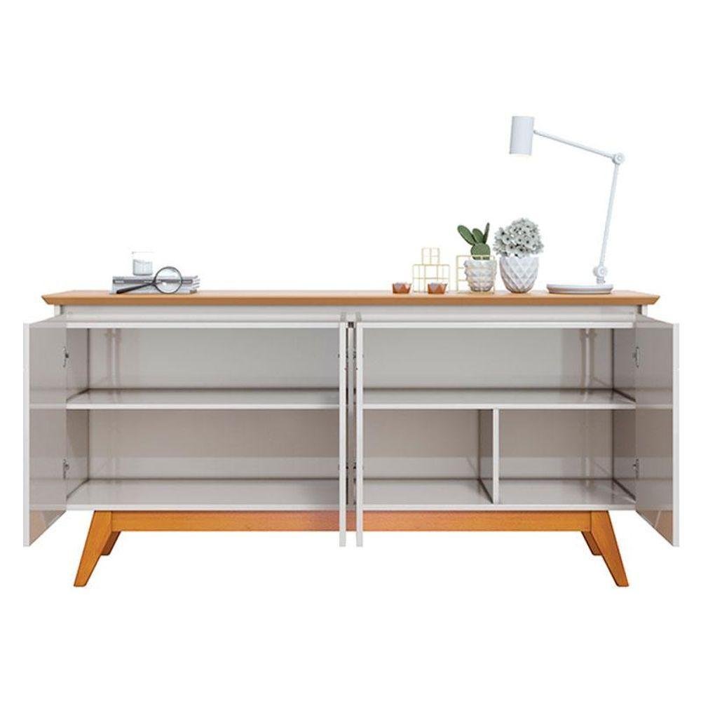 Aparador para Sala Buffet Classic 1.6 Off White Nature - Imcal - 3