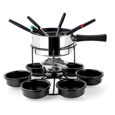 Aparelho de Fondue Giratorio Aço Inox 16 Peças Mont Blanc Forma 807918